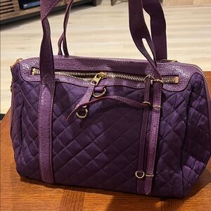 MZ Wallace Quilted Purple Travel Bag